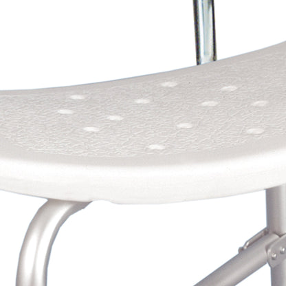 BENCH, BATH W/BACK BARIATRIC X-BRACED ALUM FRAME 500LB