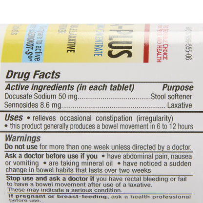 SENNA, TAB 8.6MG PLUS DSS 50MG