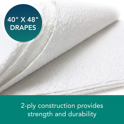 SHEET, DRAPE 2PLY ECON WHT 40X48