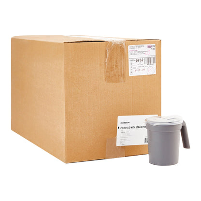PITCHER, BEDSIDE W/LID GRAPHITE 32OZ