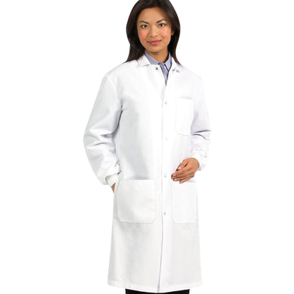 COAT, LAB UNISEX WHT MEDFSHNSL