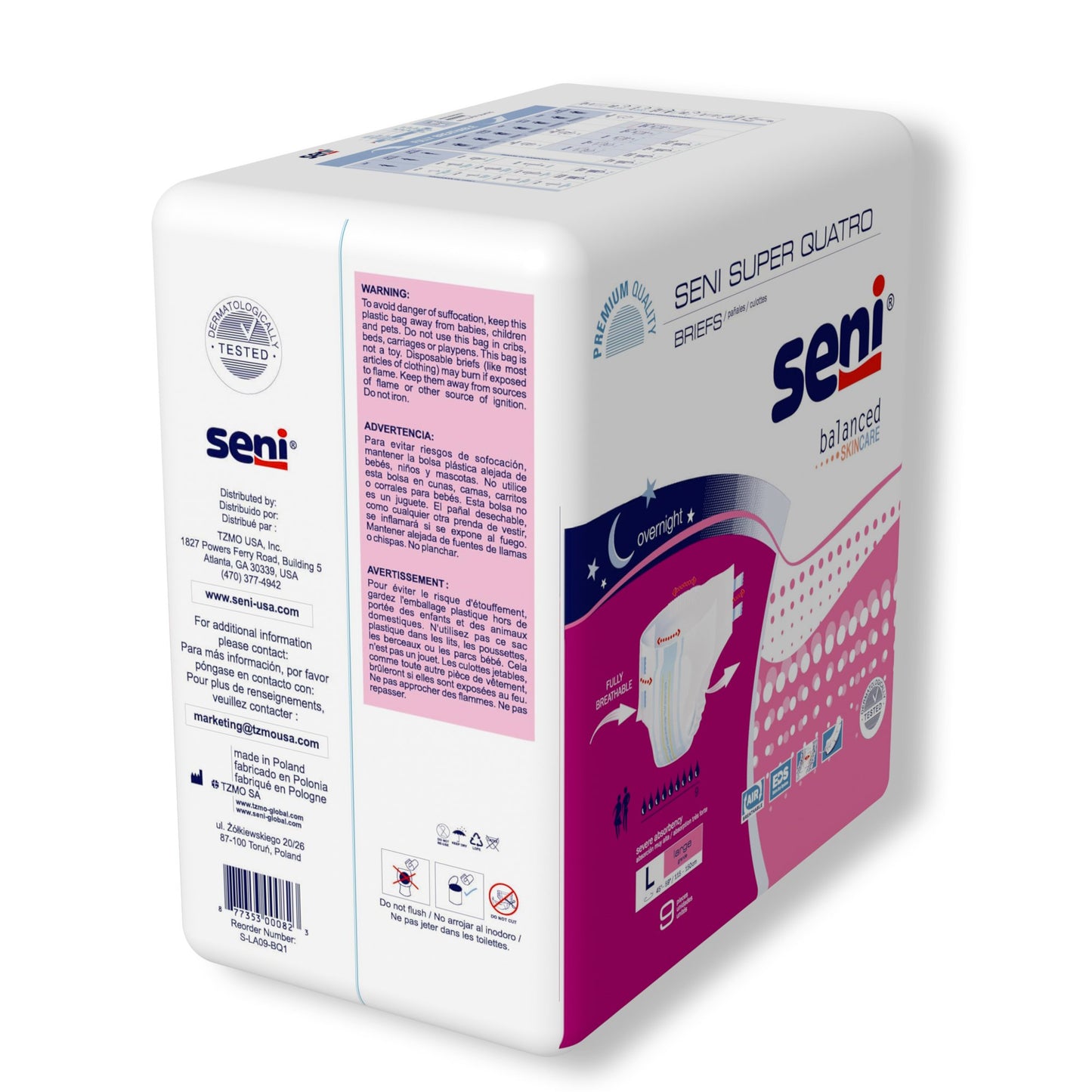 BRIEF, INCONT SENI SUPER QUATRO LG 45-59"