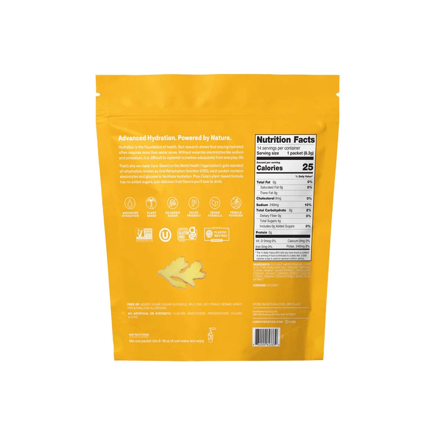 SUPPLEMENT, ELECTROLYTE MIX GINGER TURMERIC