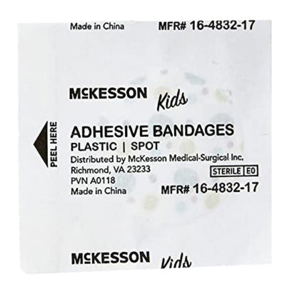 BANDAGE, ADH MCKID SPOT ASTD PATTERN 1"