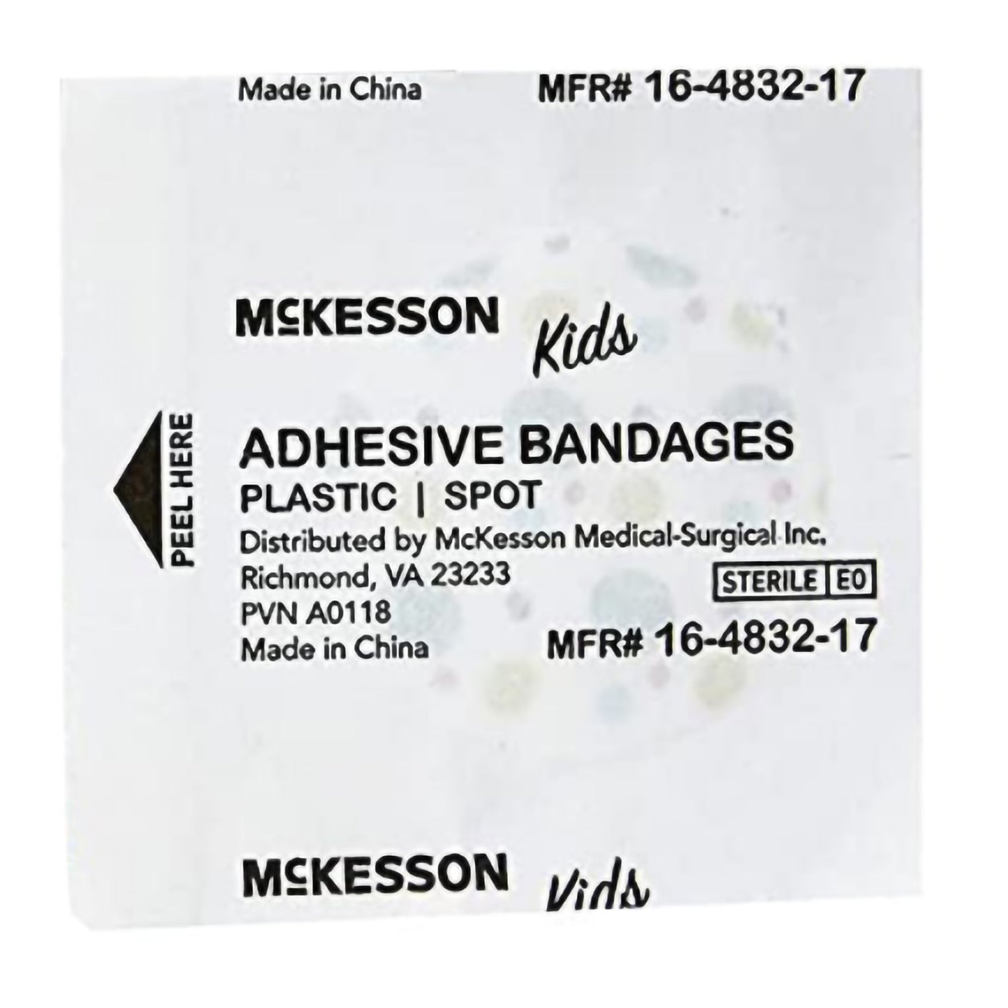 BANDAGE, ADH MCKID SPOT ASTD PATTERN 1"