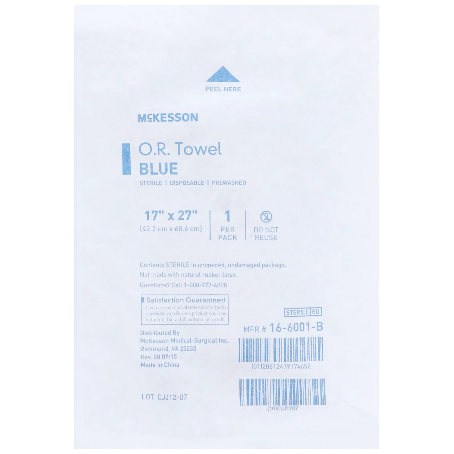 TOWEL, OR STR BLU
