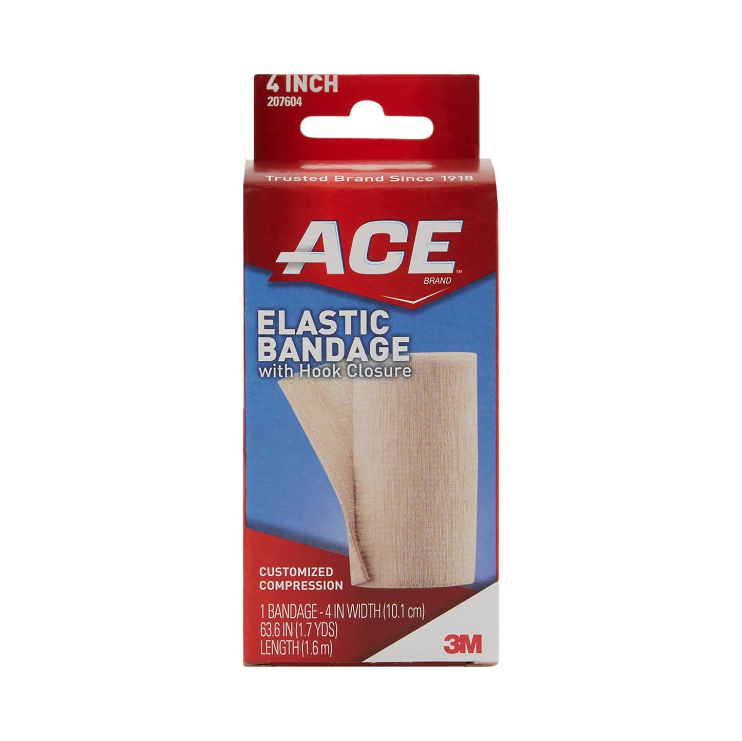 BANDAGE, ACE VELCRO HOOK/LOOPBANDAGE 4"