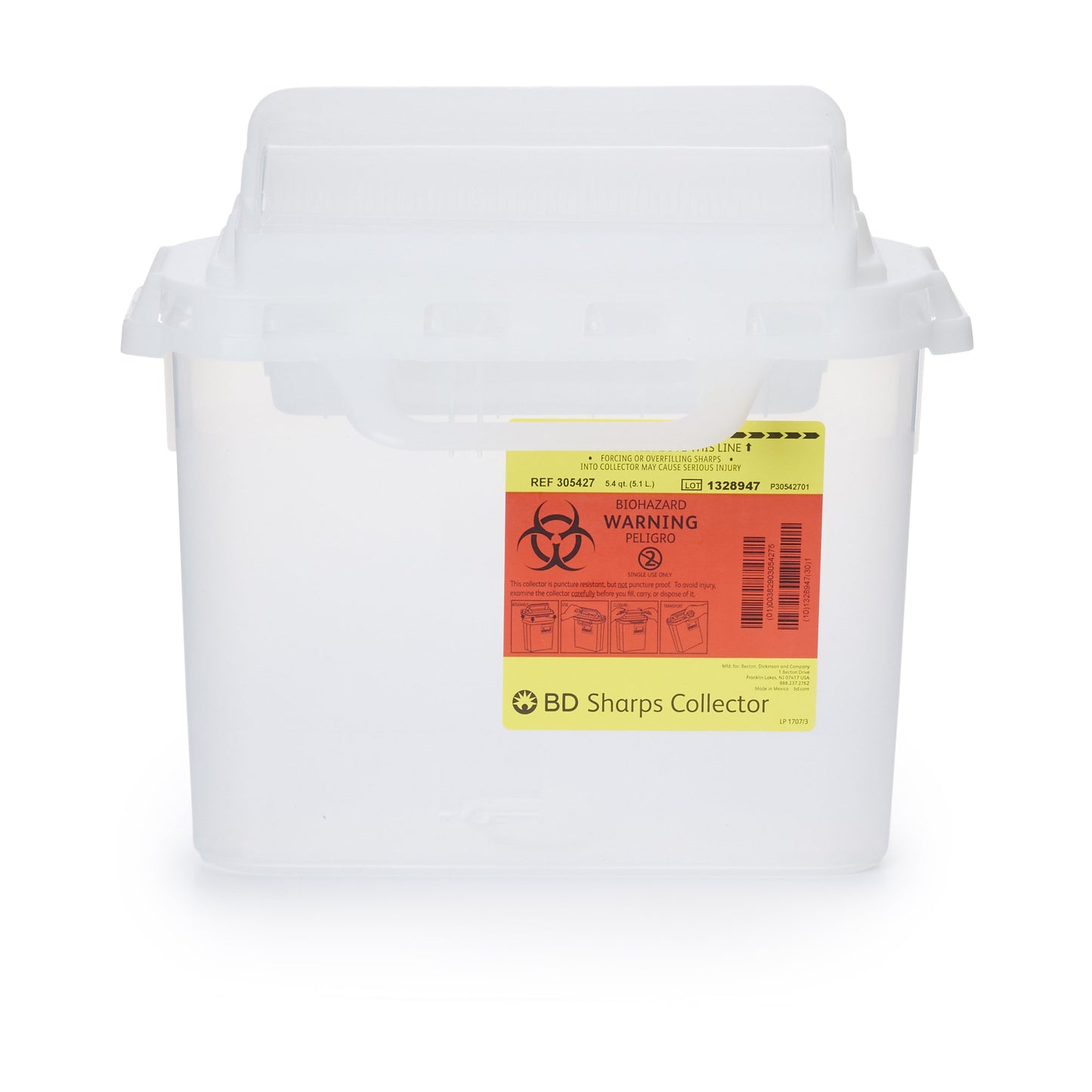 CONTAINER, SHARPS CLR 5.4QT