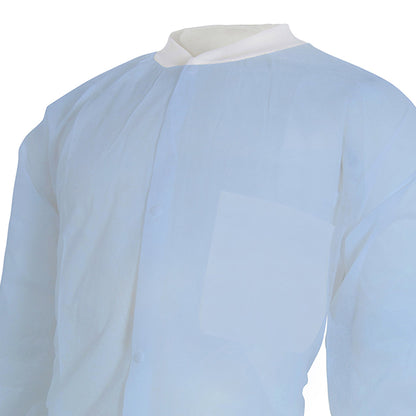 COAT, LAB KNITCUFF LF BLU LG/XLG