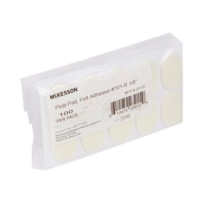 PEDI-PAD, FELT ADH WHT #101-REEGULAR 1/8"