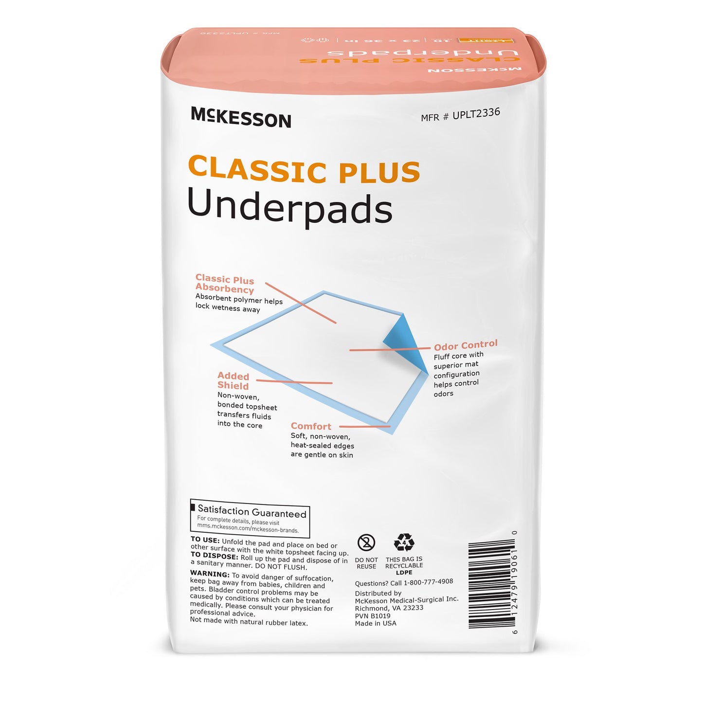 UNDERPAD, LIGHT ABSRB 23"X36"
