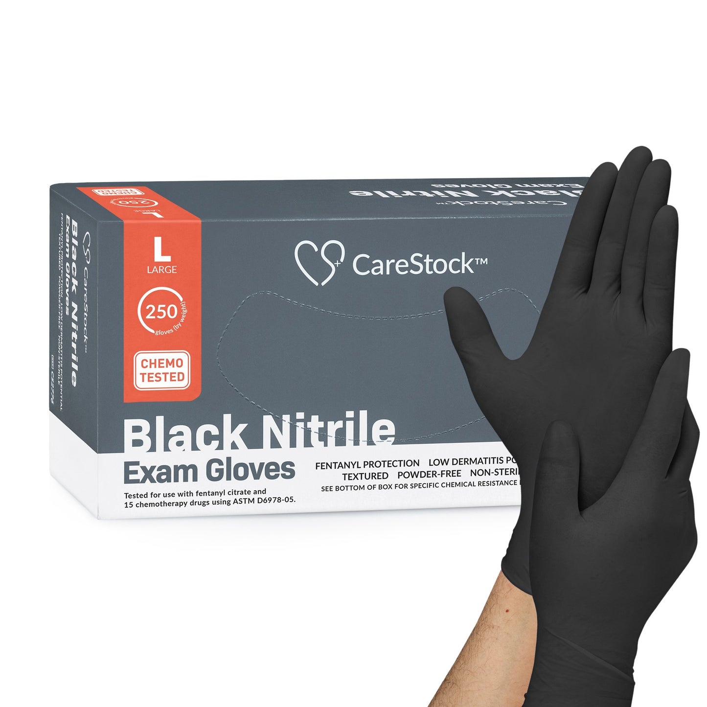 GLOVE, EXAM NTRL LG N/S CHEMOLDC BLK