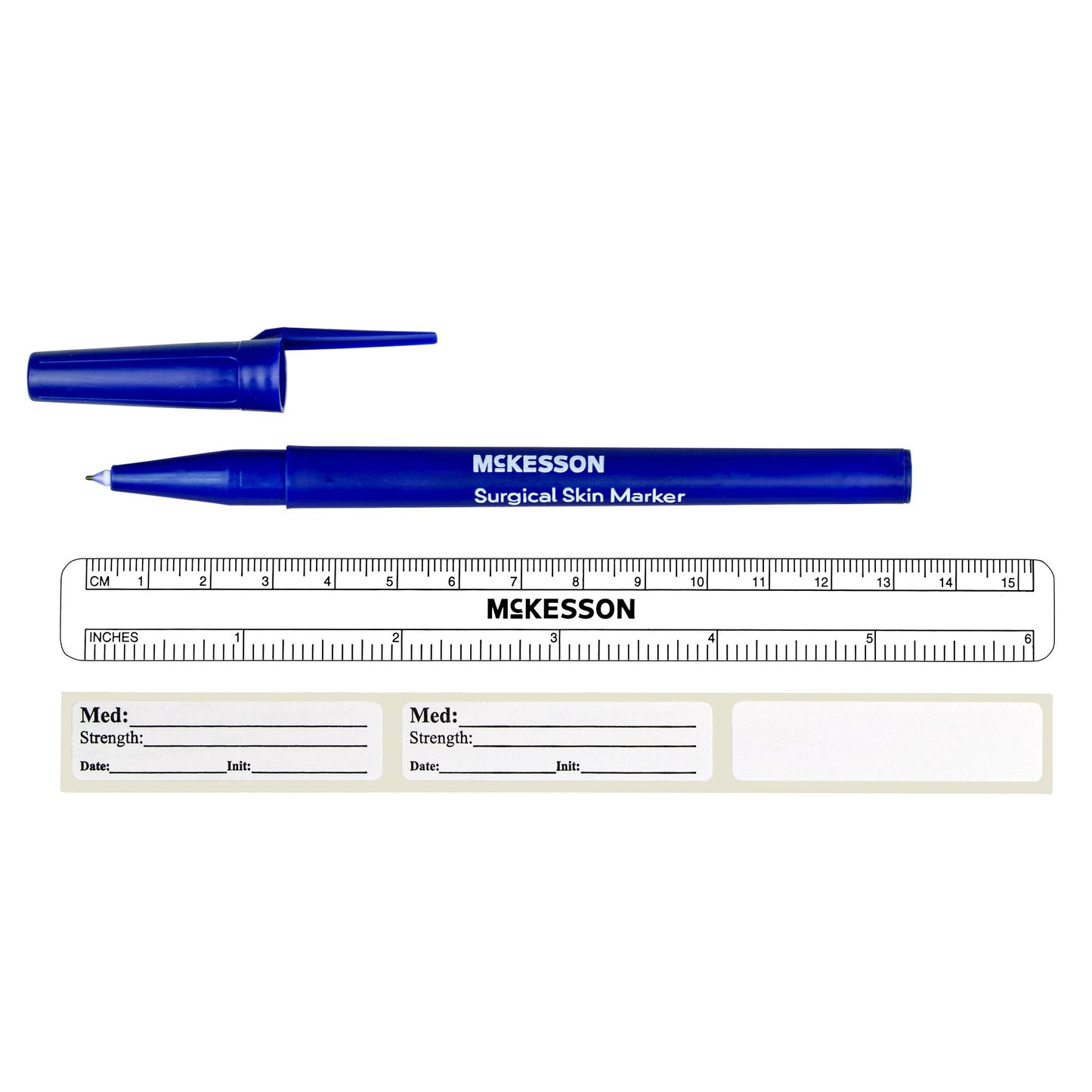 MARKER, SKIN FINE TIP W/RULER& LABELS