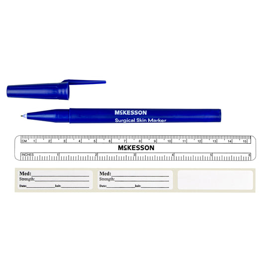 MARKER, SKIN FINE TIP W/RULER& LABELS