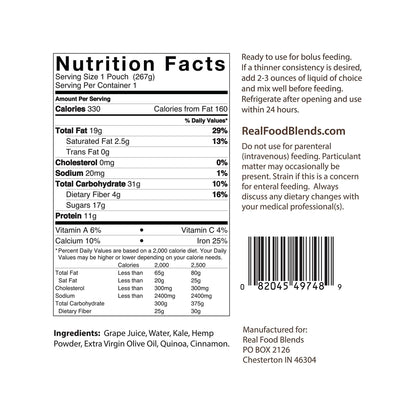 ENTERAL FEEDING, QUINOA/KALE &HEMP