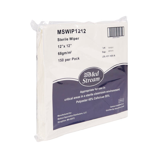 WIPE, CLEANROOM ISO CLASS5 STRDISP WHT 12X12"