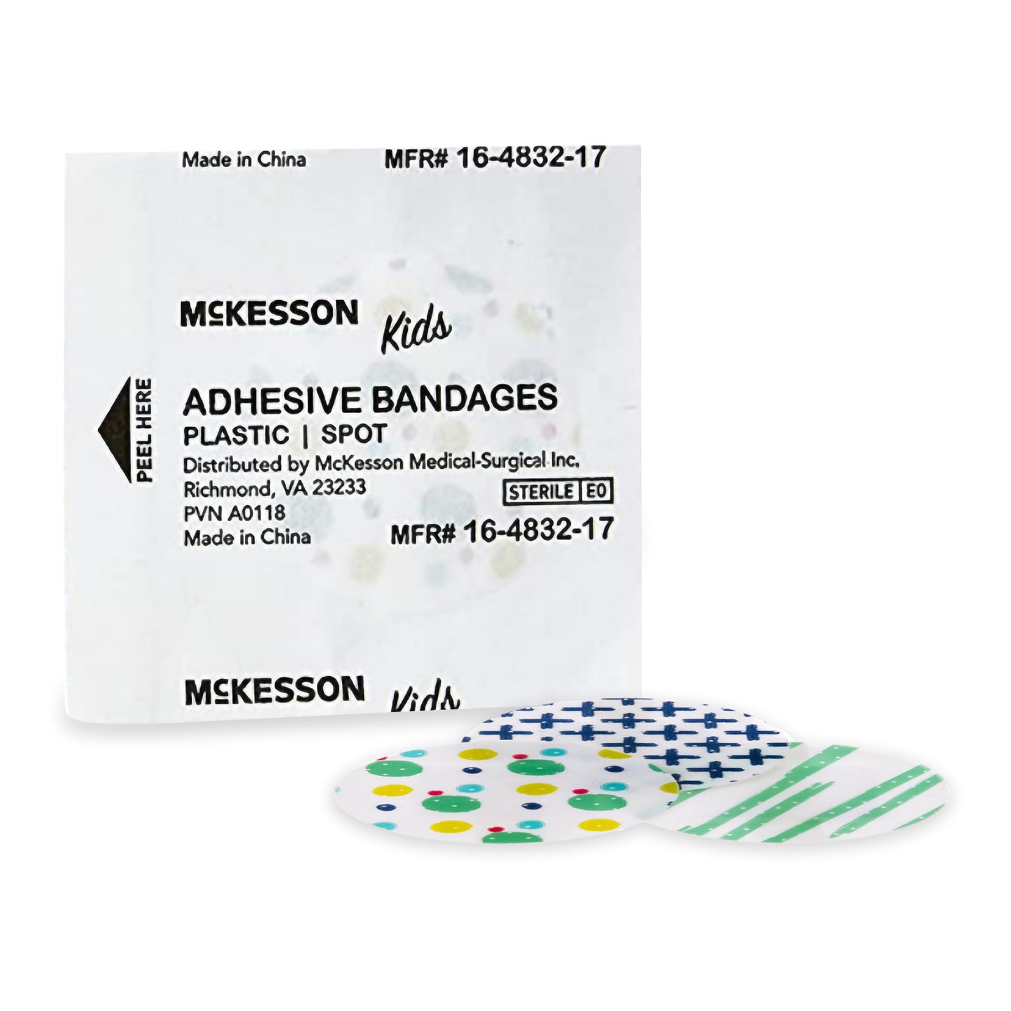 BANDAGE, ADH MCKID SPOT ASTD PATTERN 1"