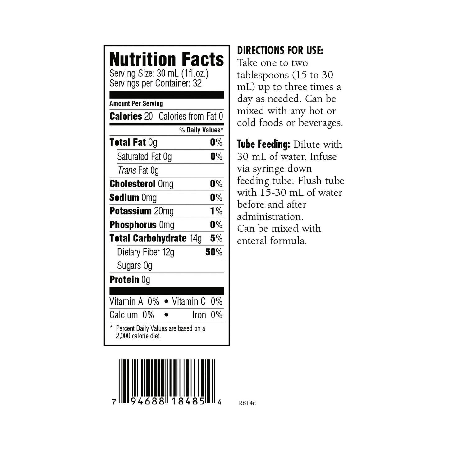 HYFIBER SUPP W/FOS, LIQ CITRUS32OZ