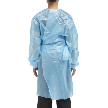 GOWN, CHEMO FULL BCK HOOK&LOOPCLSR AAMI 2 MED