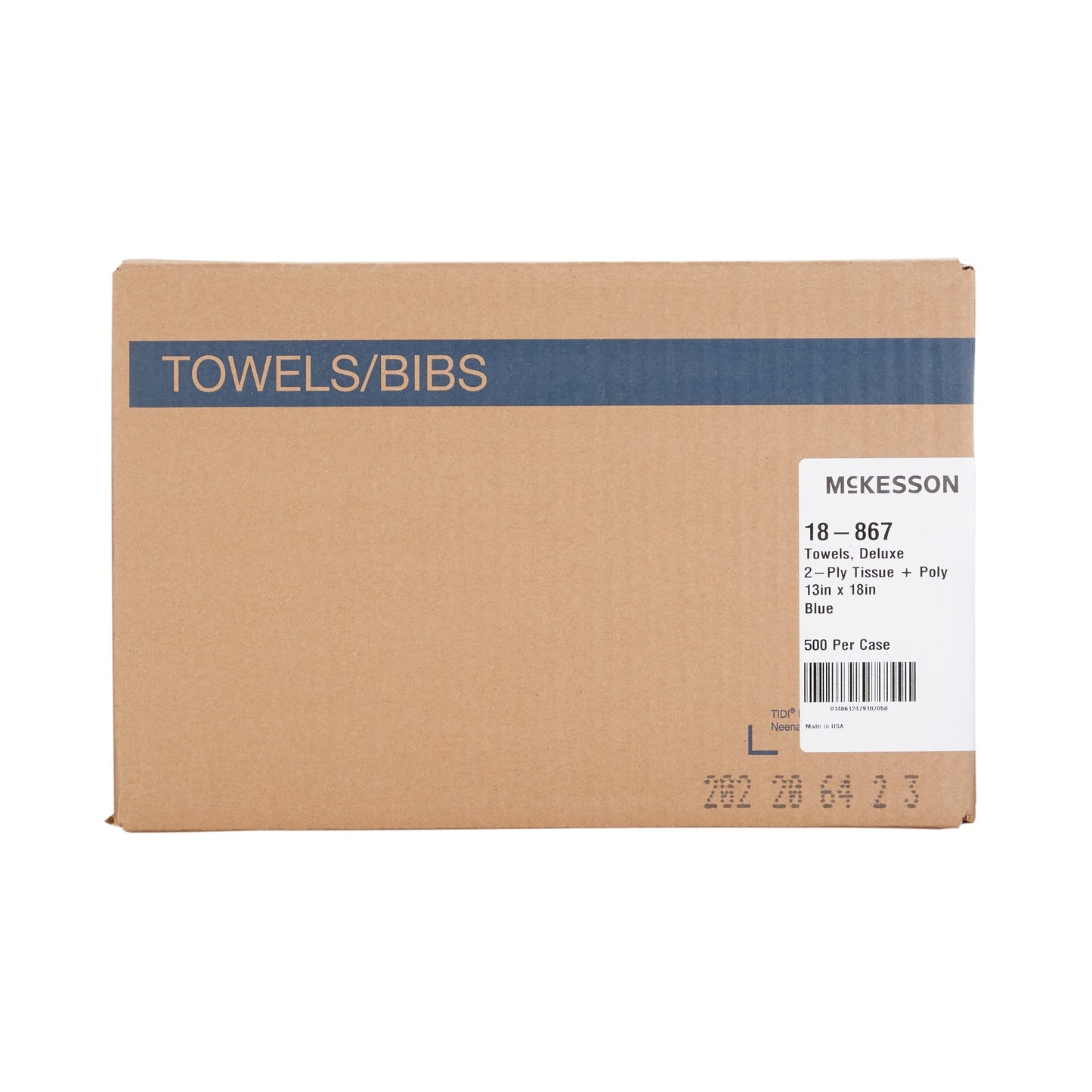 TOWEL, PRO 2PLY/POLY BLU 13X18