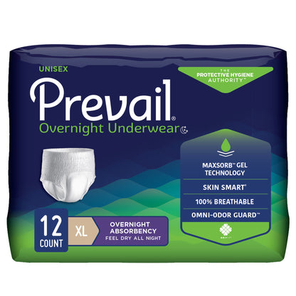 UNDERWEAR, OVERNIGHT PROT PREVAIL XLG 58-68"