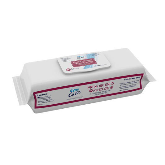 WASHCLOTH, PREMOISTENED ADLT 8X12 DYNREX