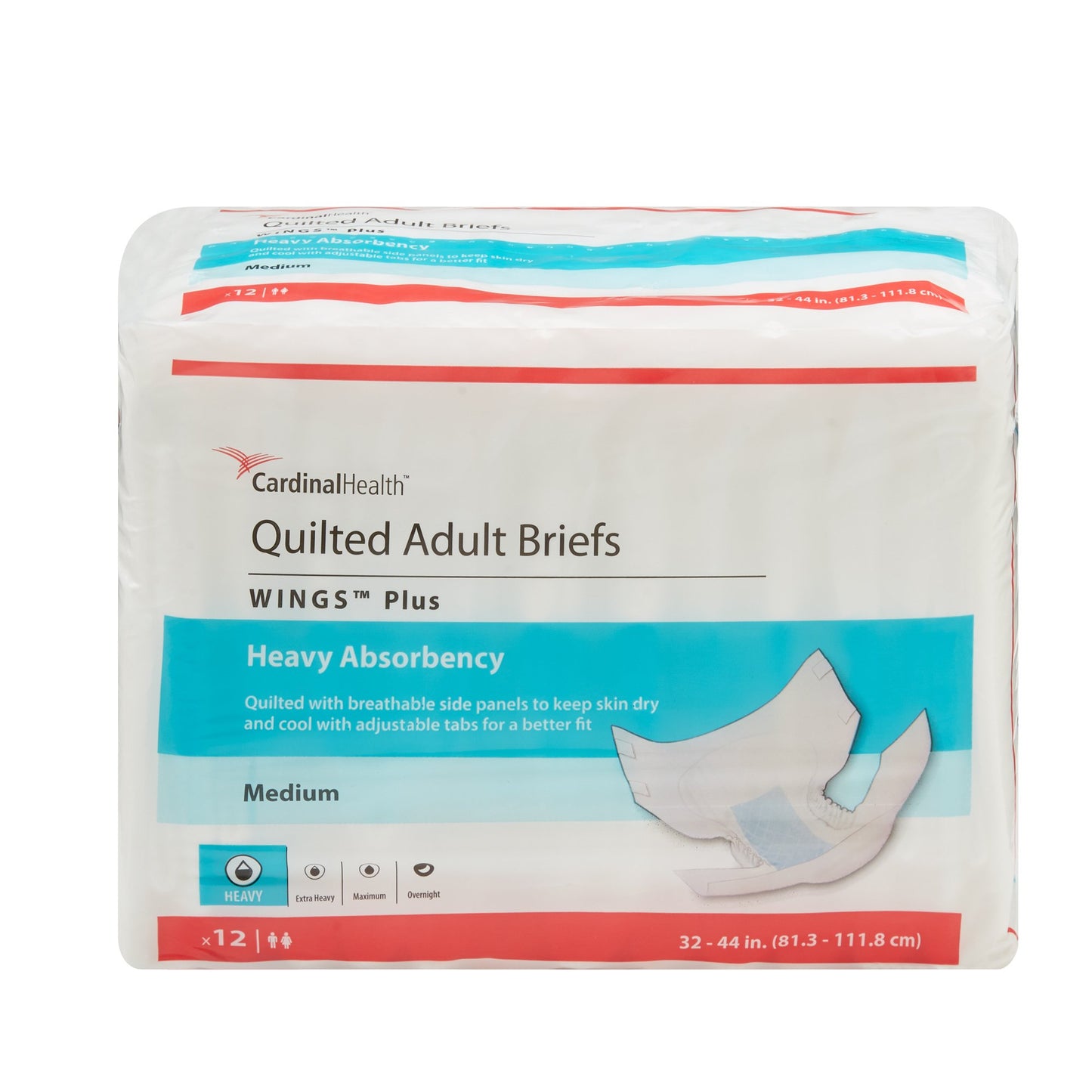 BRIEF, WINGS CHOICE PLUS QUILTED MED