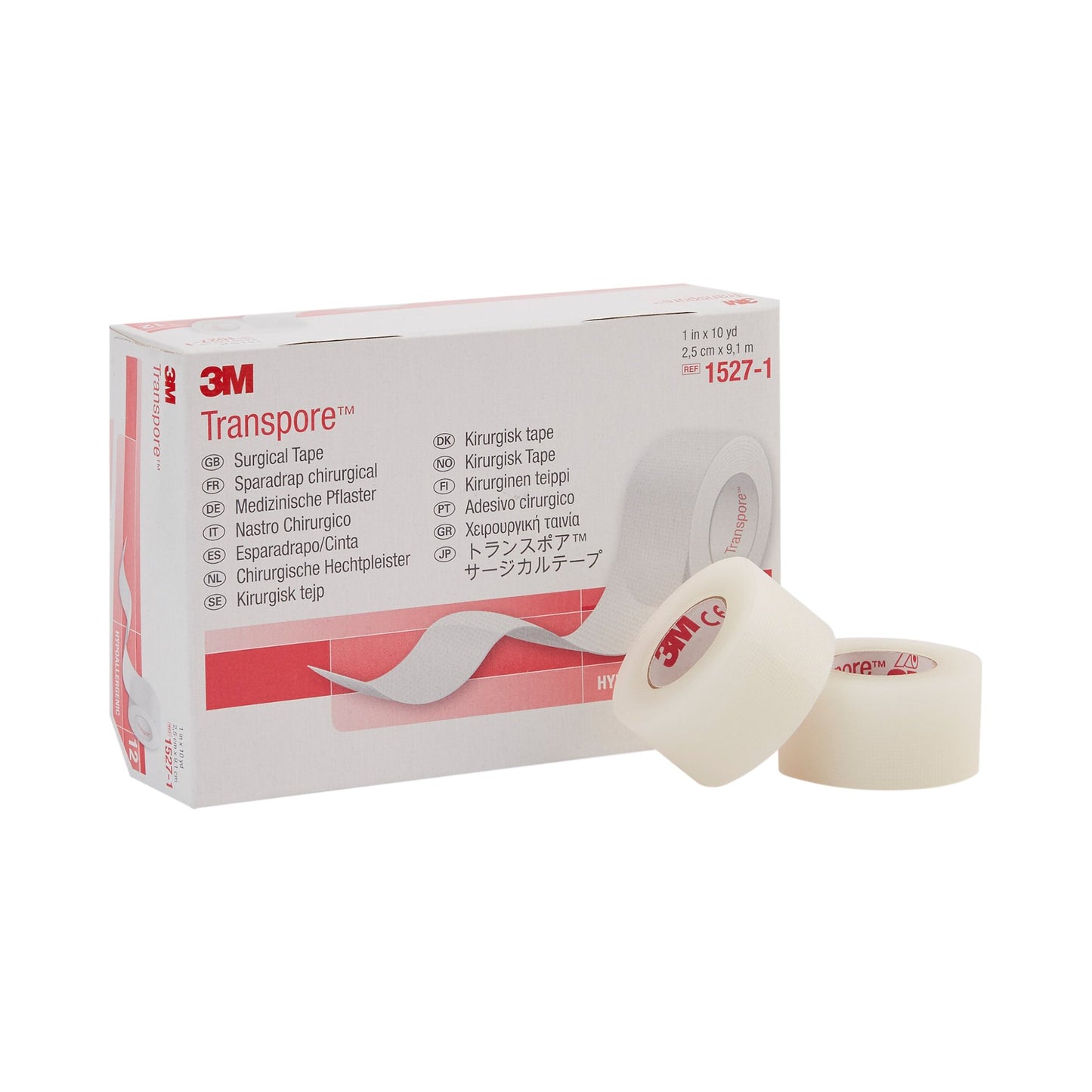 TAPE, ADHSV TRANSPORE 1"X10YDS