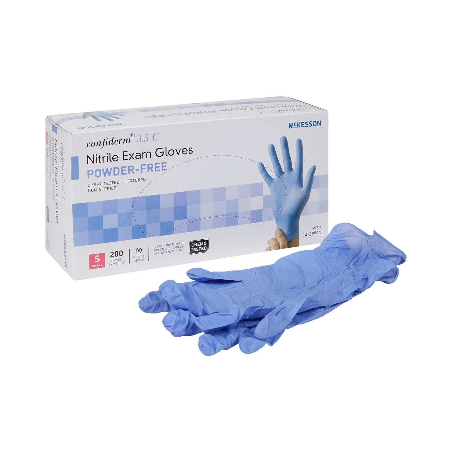 GLOVE, EXAM NTRL SM N/S CHEMO3.5C
