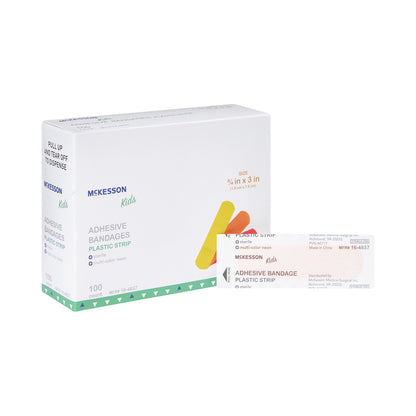 BANDAGE, ADHSV MCKID NEON STRIP 3/4"X3"