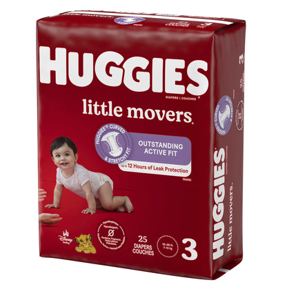 DIAPER, HUGGIES LITTLE MOVERSJUMBO SZ3