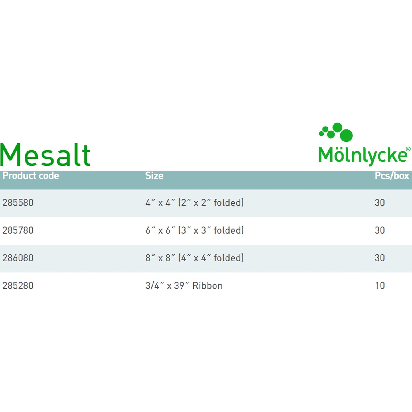 DRESSING, MESALT NACL STR 6X6