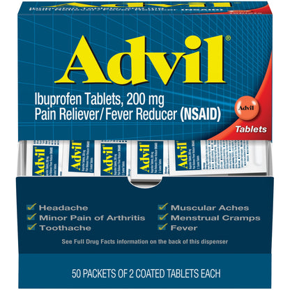 ADVIL, TAB 200MG DISPENSER 2X50