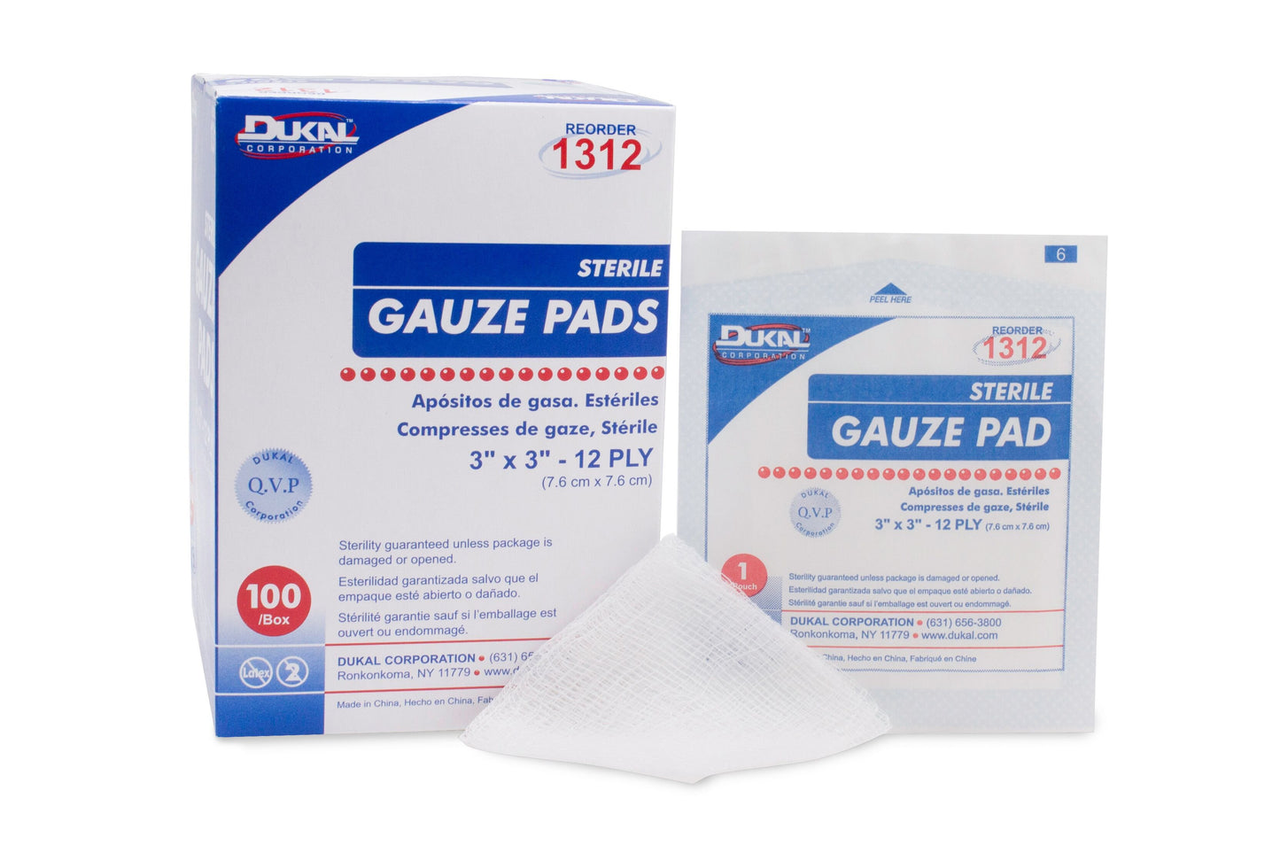 SPONGE, GAUZE STR 3"X3"