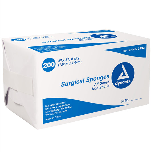 GAUZE, SPONGE N/S 3"X3" 8PLY