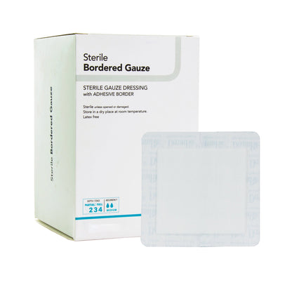 GAUZE, BORDERED DRSG STR 2X2"