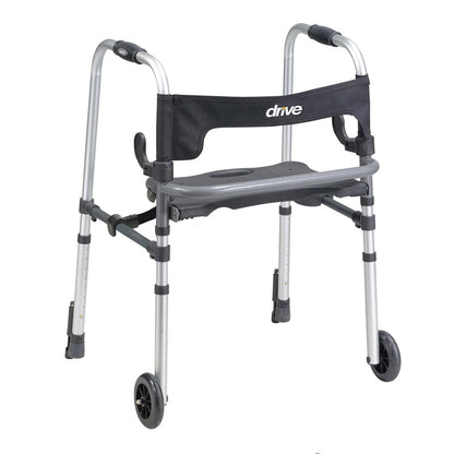 WALKER, FOLD ADLT 5" WHEELDRVMED