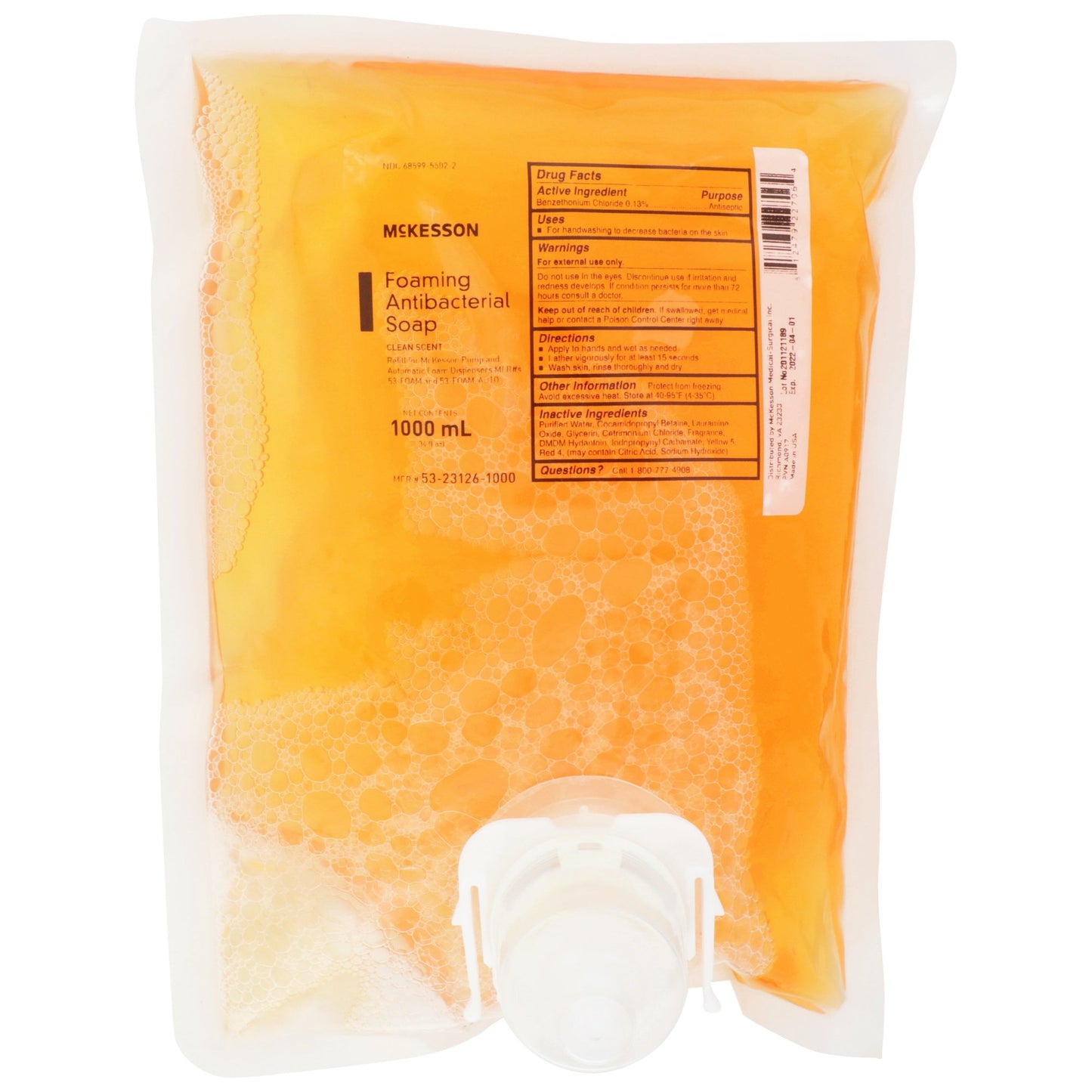 SOAP, MCKESSON FM ANTIB BENZETHONIUM CHLORIDE 1000ML