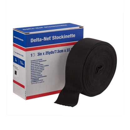 STOCKINETTE, CAST DELTA-NET TUBULAR BLK 3"