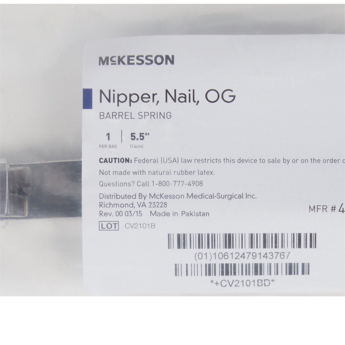 NIPPER, NAIL OG BARREL SPRNG 51/2" MGM43