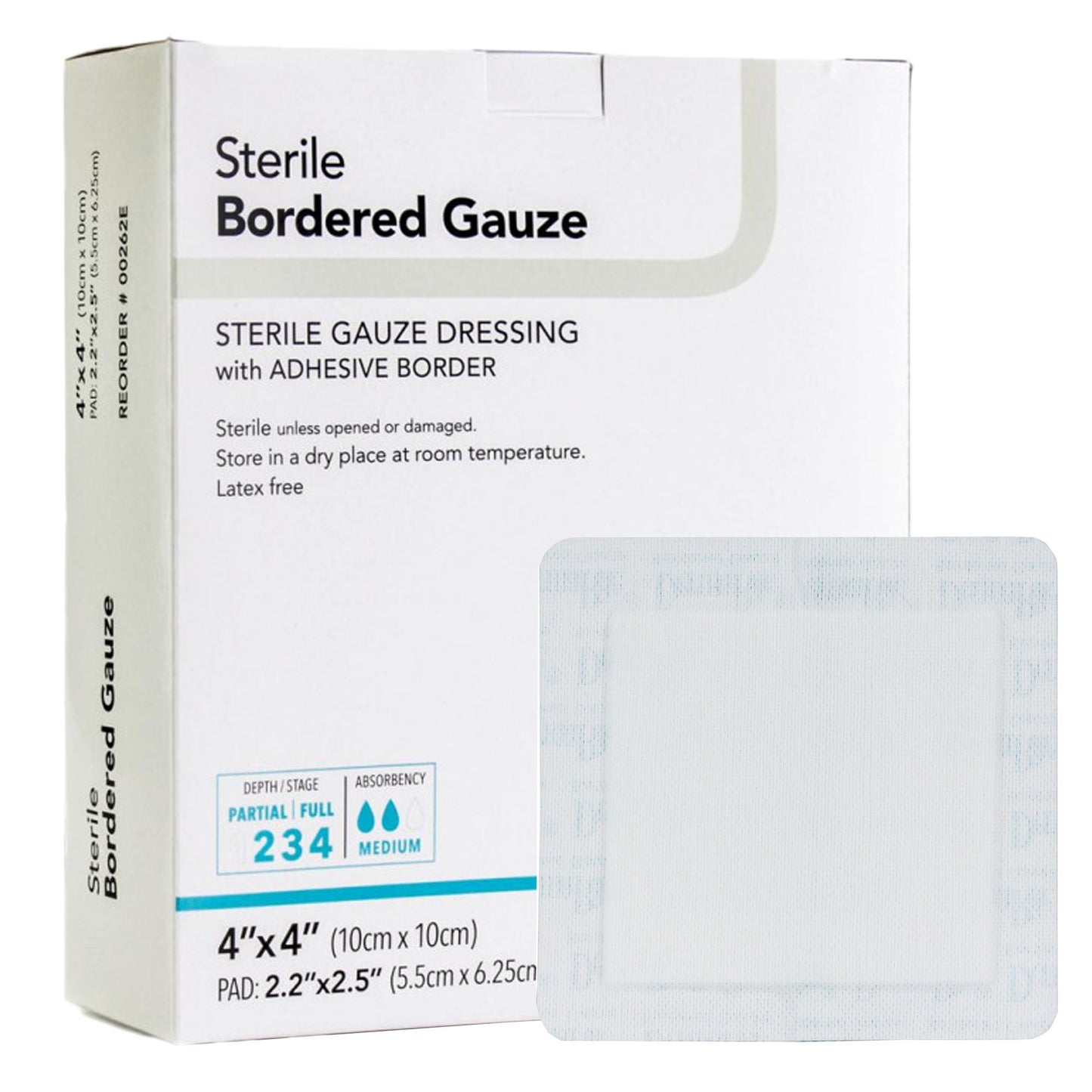 GAUZE, BORDERED STR 4X4" 2X2"PAD