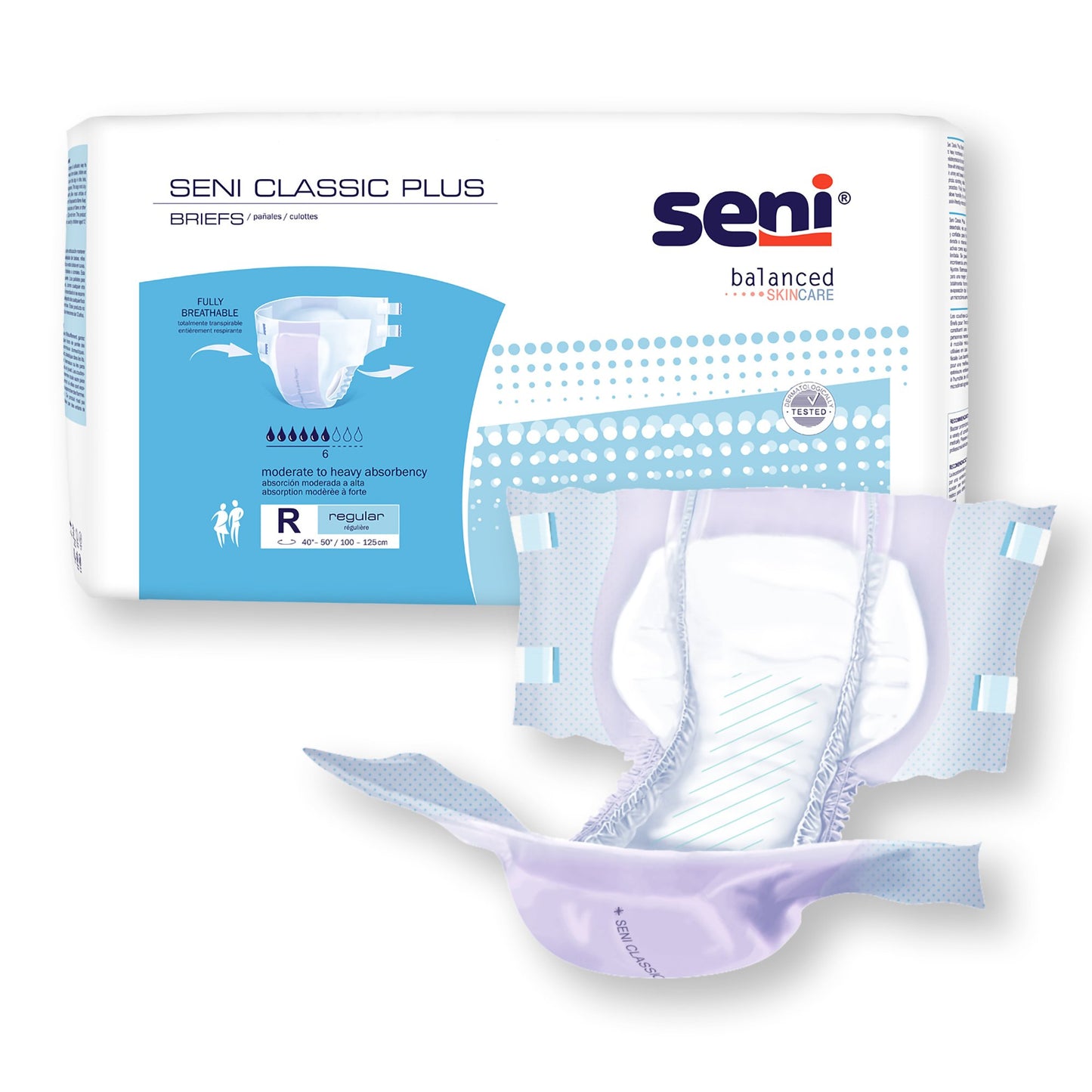 BRIEF, INCONT SENI CLASSIC PLUS REG 40"-50"