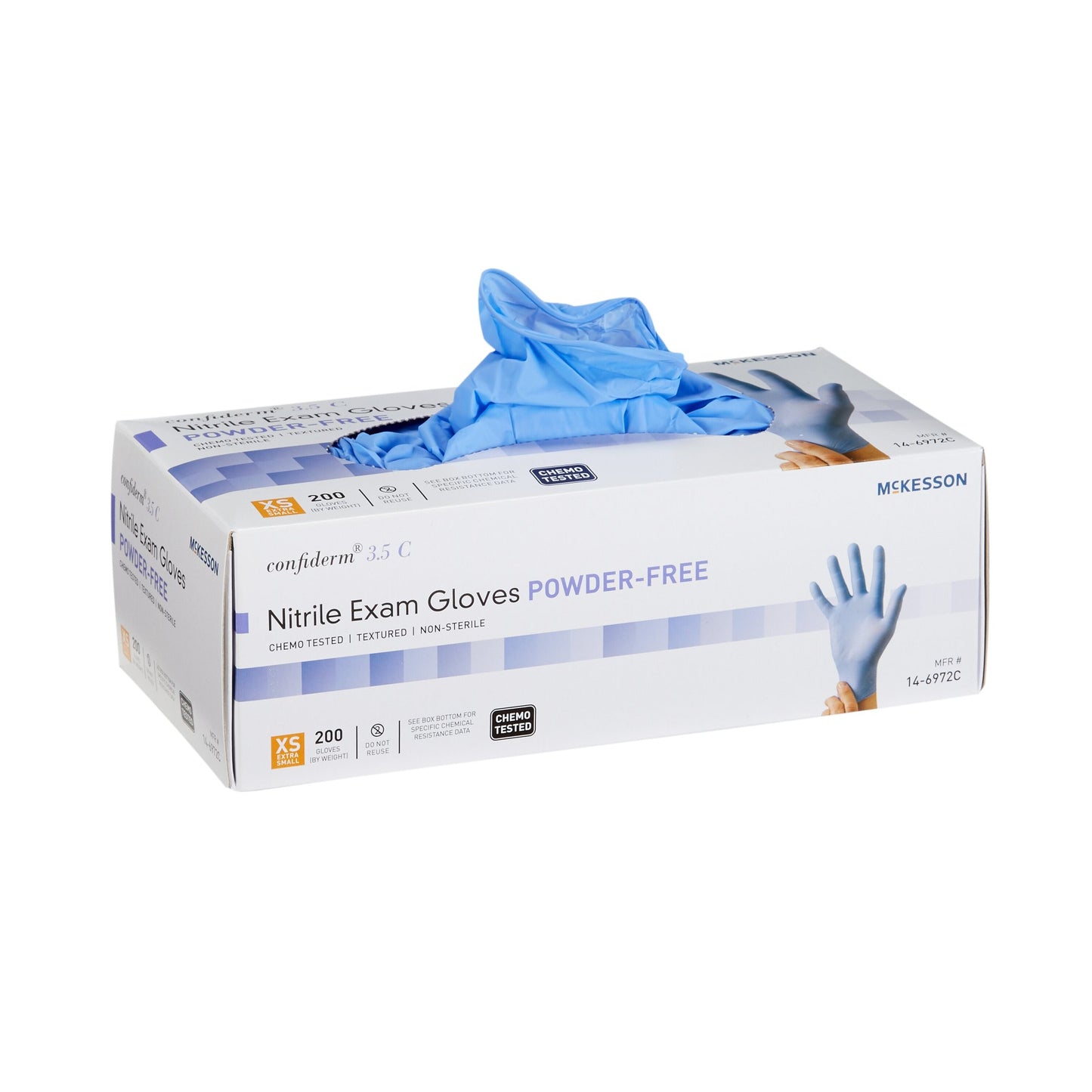 GLOVE, EXAM NTRL XS N/S CHEMO3.5C
