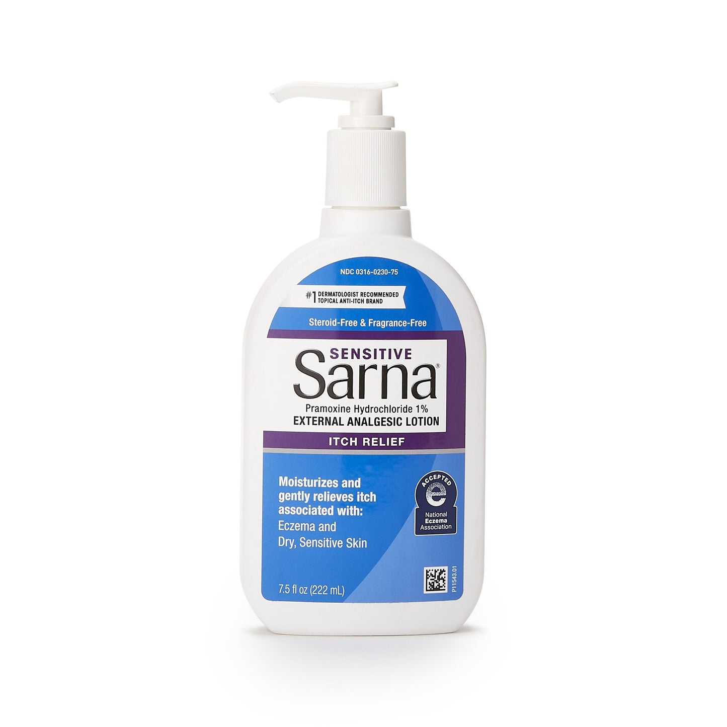 SARNA SENSITIVE, LOTION ANTI-ITCH 1% 7.5OZ