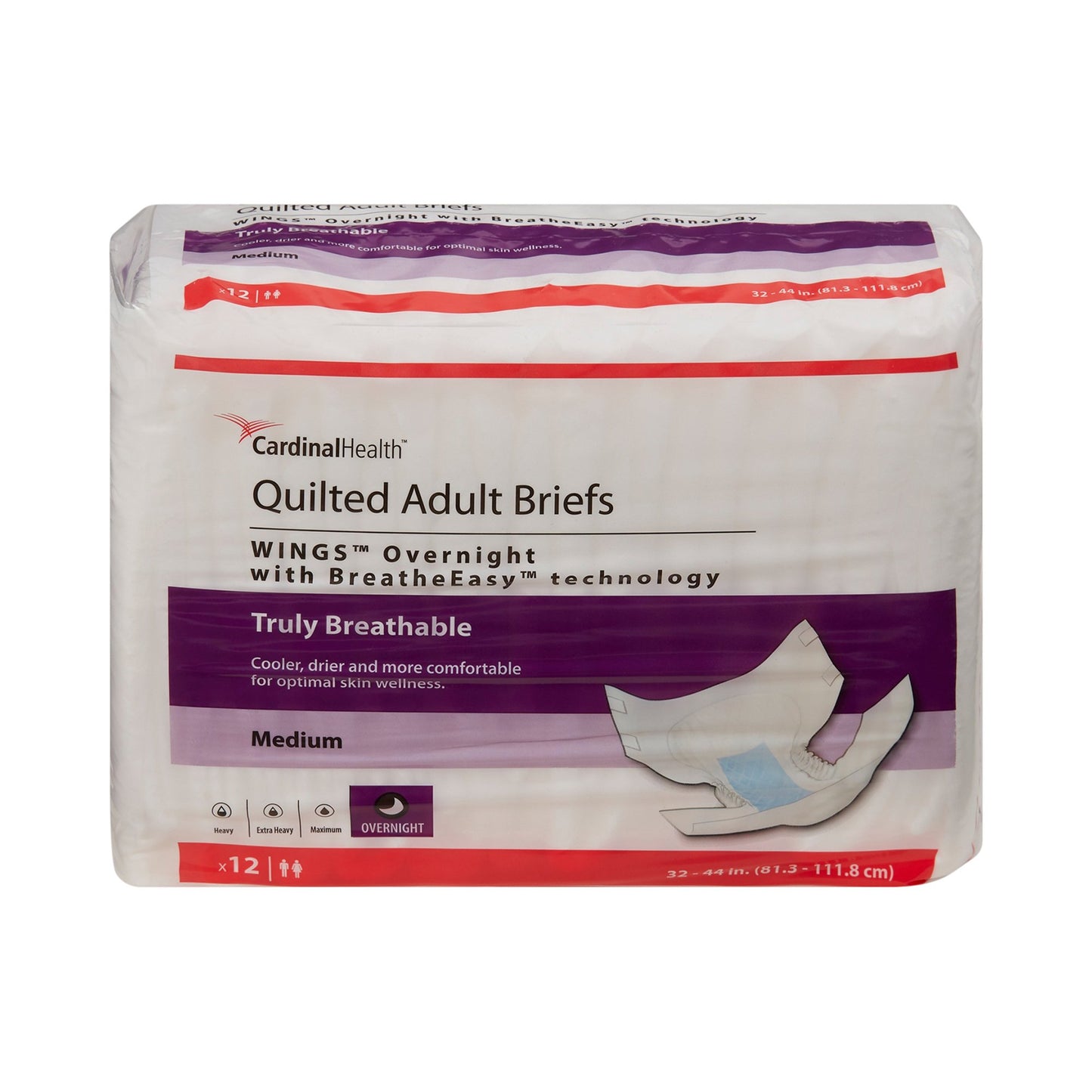 BRIEF, WINGS QUILTED OVERNT MED