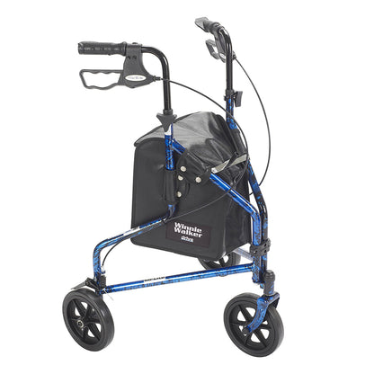 WALKER, ROLLATOR DLX ALUM 3WHLBLU DRVMED