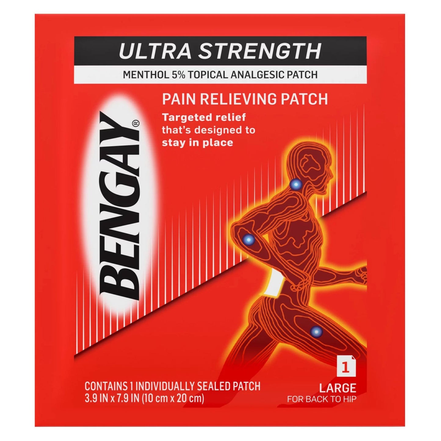 BENGAY ULTRA STRENGTH, PATCH LG