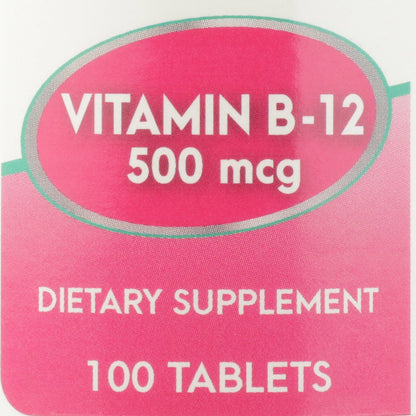 VITAMIN B-12, TAB 500MCG