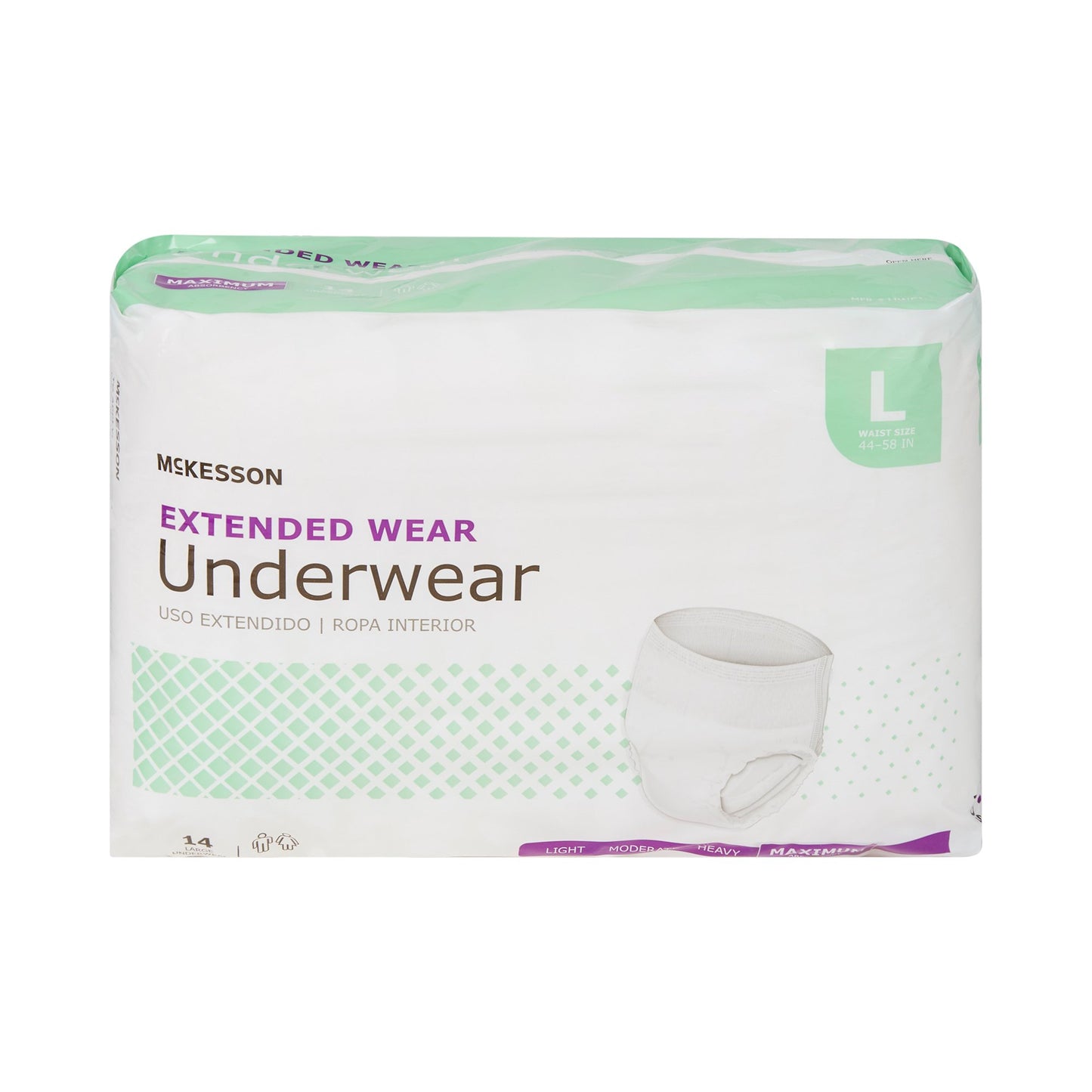 UNDERWEAR, EXTENDED WEAR LG 44-58