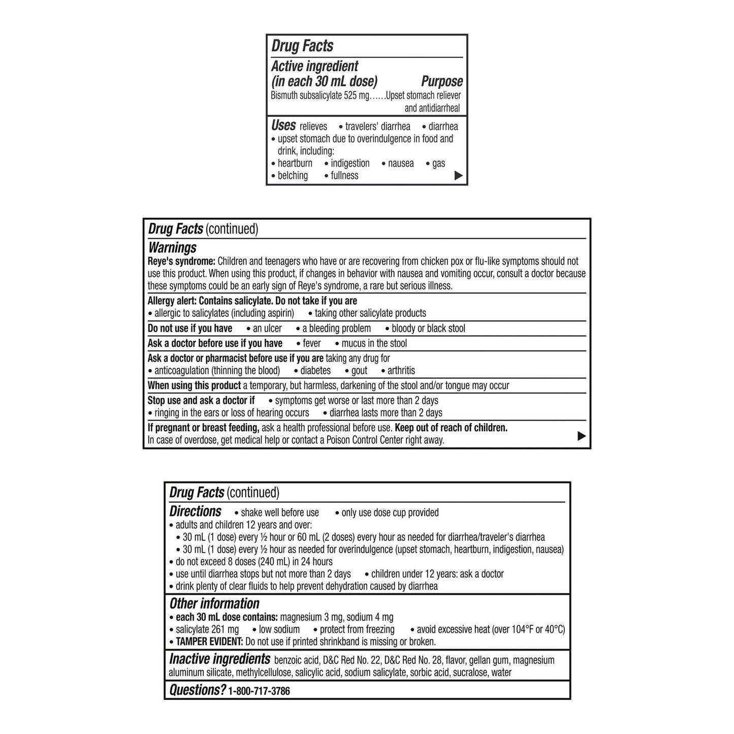 PEPTO-BISMOL, SUSP 262MG/15ML4OZ 9PG